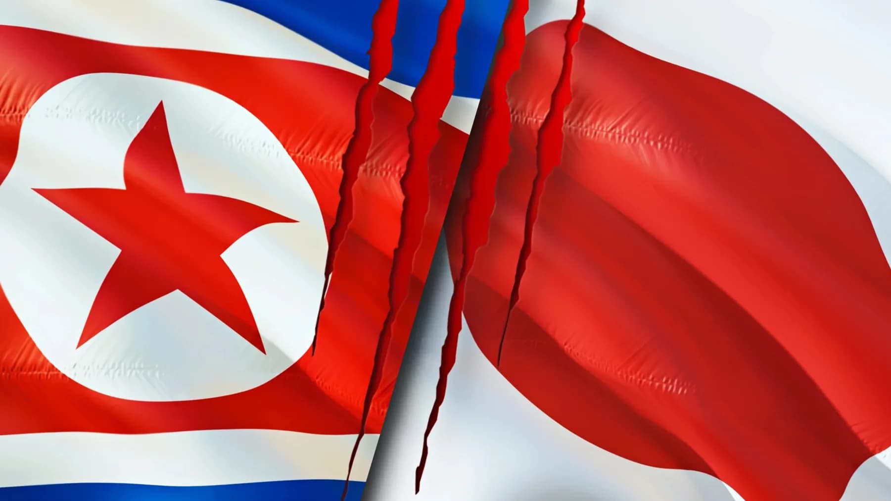 Észak-Korea és Japán zászlaja