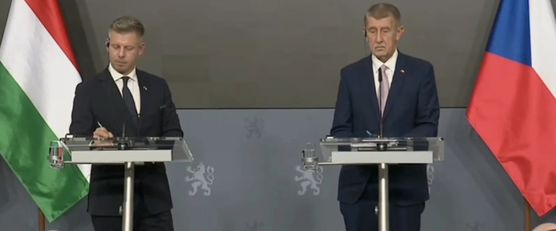 Magyar Péter és Andrej Babis