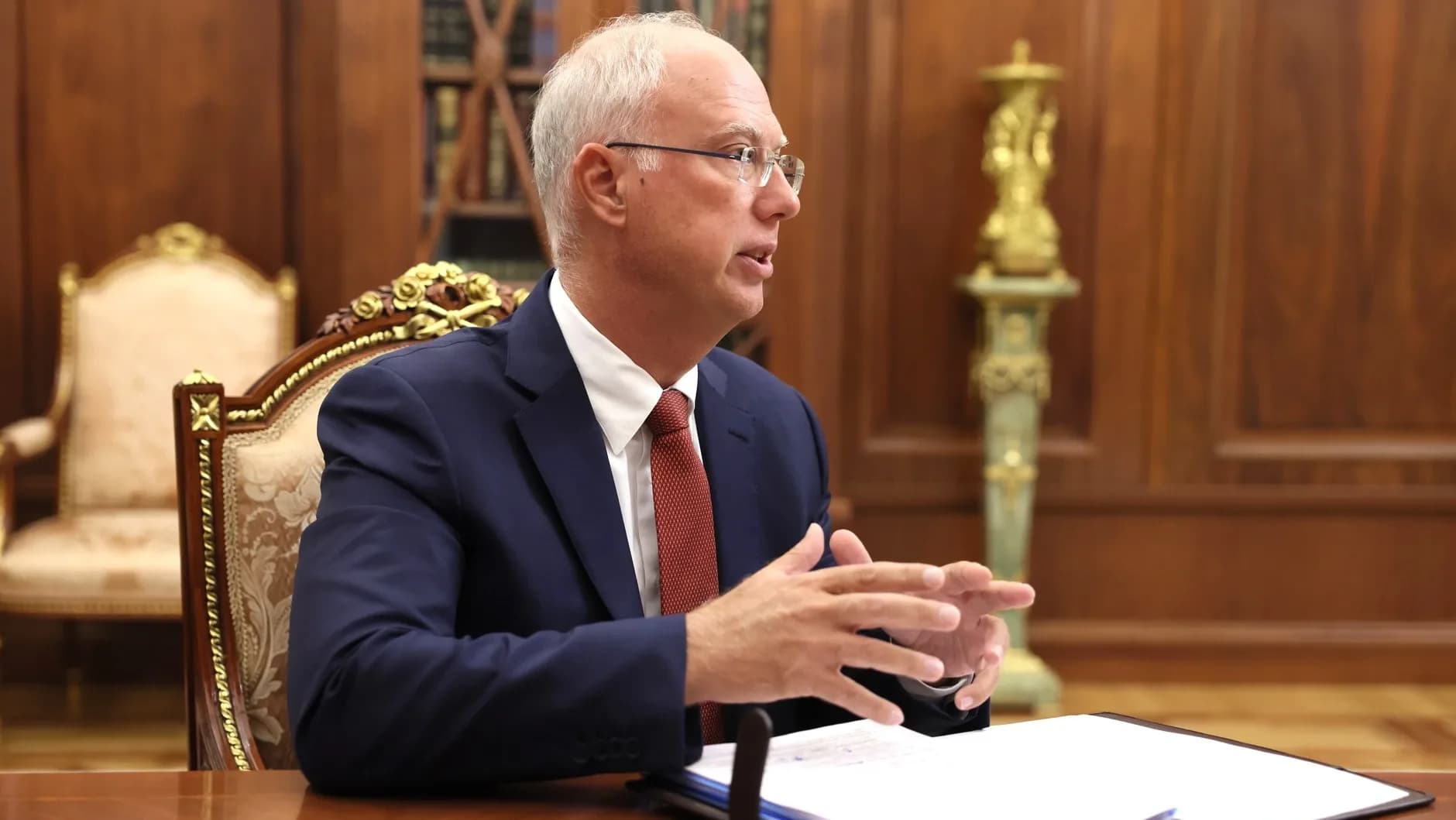 Kirill Dmitrijev Vlagyimir Putyin orosz elnökkel tárgyal